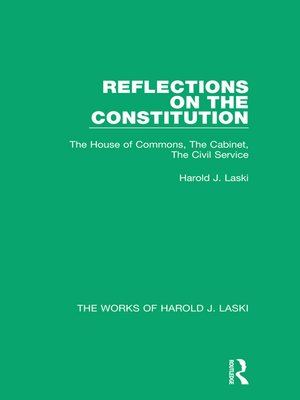cover image of Reflections on the Constitution (Works of Harold J. Laski)